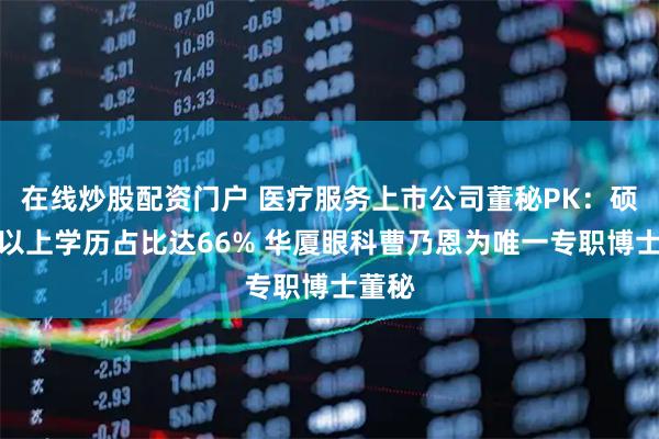 在线炒股配资门户 医疗服务上市公司董秘PK：硕士及以上学历占比达66% 华厦眼科曹乃恩为唯一专职博士董秘