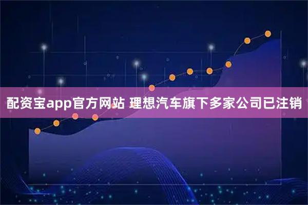 配资宝app官方网站 理想汽车旗下多家公司已注销