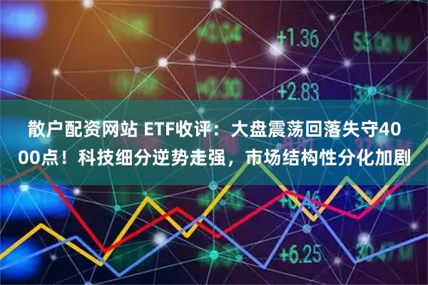 散户配资网站 ETF收评：大盘震荡回落失守4000点！科技细分逆势走强，市场结构性分化加剧